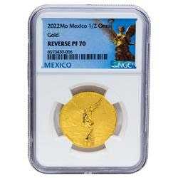 2022 1/2 oz NGC Reverse PF-70 Mexican Gold Libertad Coin