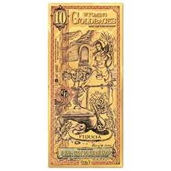 Gold Aurum 24K Wyoming 10 Goldback Note