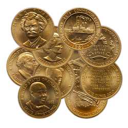 1 oz US Commemorative Arts Gold Medal (Random Design)