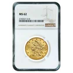 $10 MS-62 Liberty Gold Eagle Coin (NGC or PCGS) - Random Year