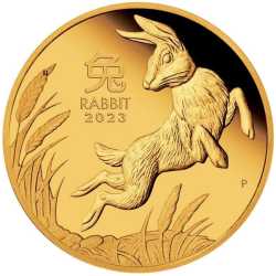2023 1 oz Perth Mint Gold Lunar Rabbit Proof Coin - Series III