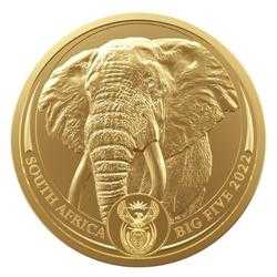 2022 1 oz South African Gold Elephant Coin - Big 5 Series