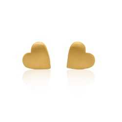 Gold Heart 24k Earrings | SD24K