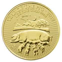 2019 British Mint Lunar Year of the Pig Gold Coin 1 oz