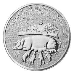 2019 British Mint Lunar Year of the Pig Silver Coin 1 oz
