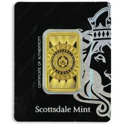 1 oz Scottsdale Mint Marquee Gold Bar - in Certi-Lock