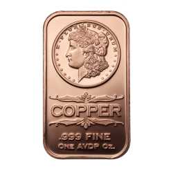 1 oz Morgan Dollar Copper Bar - Osborne Mint