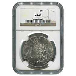 Pre-1921 NGC MS-65 Morgan Silver Dollar - Random Year