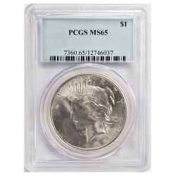 1922-1935 PCGS MS-65 Peace Silver Dollar - Random Year