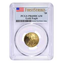 1/4 oz PCGS PF-69 American Gold Eagle Proof Coin - Random Year