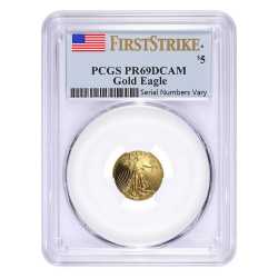 1/10 oz PCGS PF-69 American Gold Eagle Proof Coin - Random Year