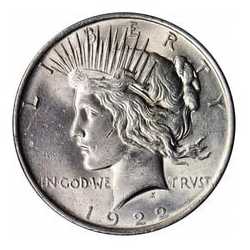 1922-1935 Peace Silver Dollar - AU