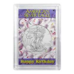 Perma Lock Case for American Silver Eagle - Happy Birthday