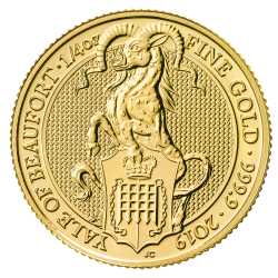 2019 1/4 oz Queen's Beasts The Yale of Beaufort Gold Coin