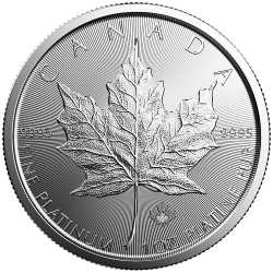 1 oz Canadian Platinum Maple Leaf Coin - Random Year