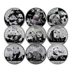 1 oz Chinese Silver Panda Coins - Random Year