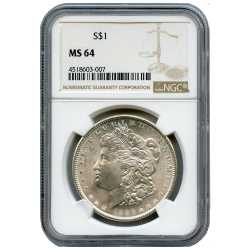 Pre-1921 NGC MS-64 Morgan Silver Dollar - Random Year