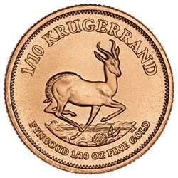 1/10 oz Gold Krugerrand Coin - Random Year