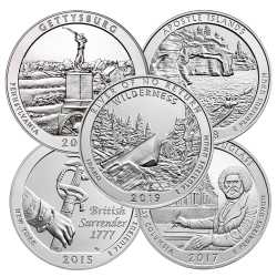 5 oz America The Beautiful Silver Coin - Random Year