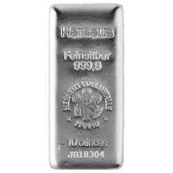 10 oz Heraeus Silver Bar