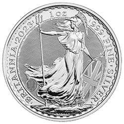 2023 1 oz Silver Britannia Coin BU (King Charles III) - Reverse