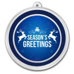 1 oz Silver Holiday Round - Season's Greetings