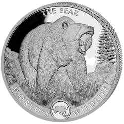 2022 1 oz Geiger The Bear Silver Coin - World's Wildlife