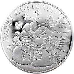 2022 1 oz Snowman Silver Round