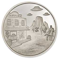 1 oz Cowboys and Aliens Silver Round