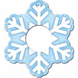 Snowflake Christmas Ornament - 39 mm Round or Coin