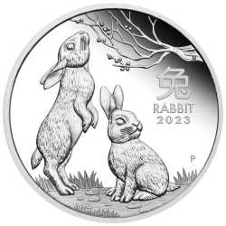 2023 1 oz Perth Mint Silver Lunar Rabbit Proof Coin - Series III