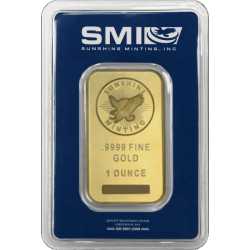 1 oz Sunshine Mint Gold Bar In Certicard