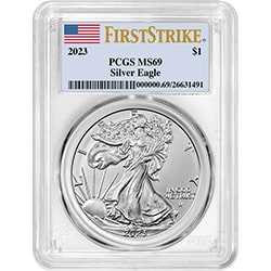 2023 PCGS MS-69 First Strike 1 oz American Silver Eagle Coin