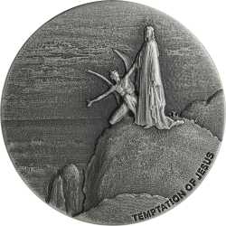 2018 2 oz Temptation of Jesus Biblical Silver Coin Series