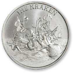 1 oz Intaglio Mint Kraken Silver Round