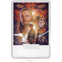 Star Wars The Phantom Menace 1 oz Silver Movie Poster Proof