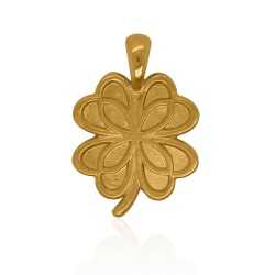 Gold Trinity Knot Shamrock Pendant | SD24K