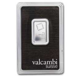 Valcambi Platinum Bar In Assay Card 10 Gram