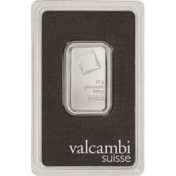 Valcambi Platinum Bar In Assay Card 20 Gram