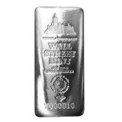 1 Kilo Wall Street Cast Silver Bar