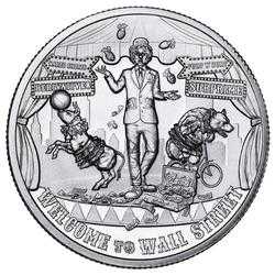 2022 2 oz Welcome to Wall Street High Relief Silver Round
