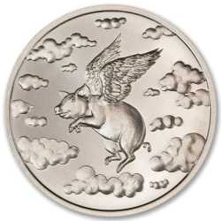 1.5 oz When Pigs Fly Silver Round