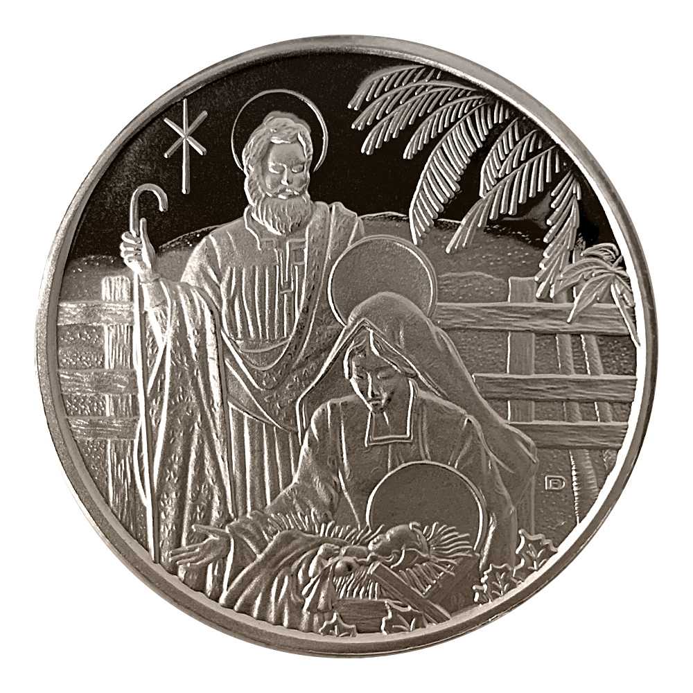 1\u0020oz\u0020SilverTowne\u0020Nativity\u0020Scene\u0020Silver\u0020Round