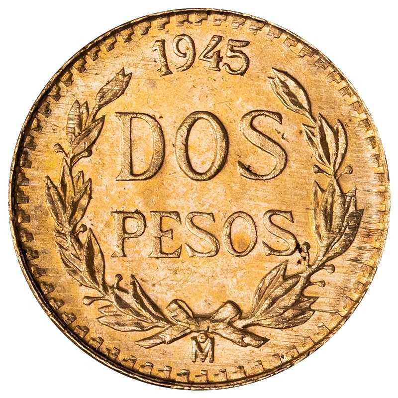 Mexican\u00202\u0020Pesos\u0020Gold\u0020Coin\u0020\u002D\u0020Random\u0020Year