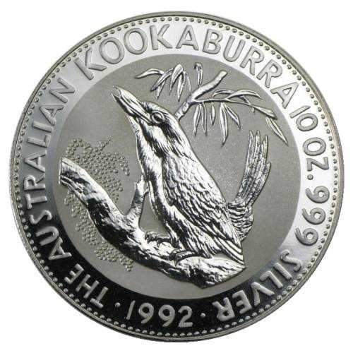 1992\u002010\u0020oz\u0020Australian\u0020Kookaburra\u0020Silver\u0020Coin
