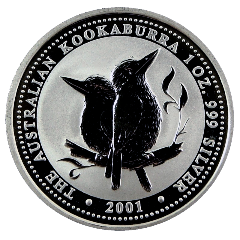 2001\u00201\u0020oz\u0020Australian\u0020Kookaburra\u0020Silver\u0020Coin