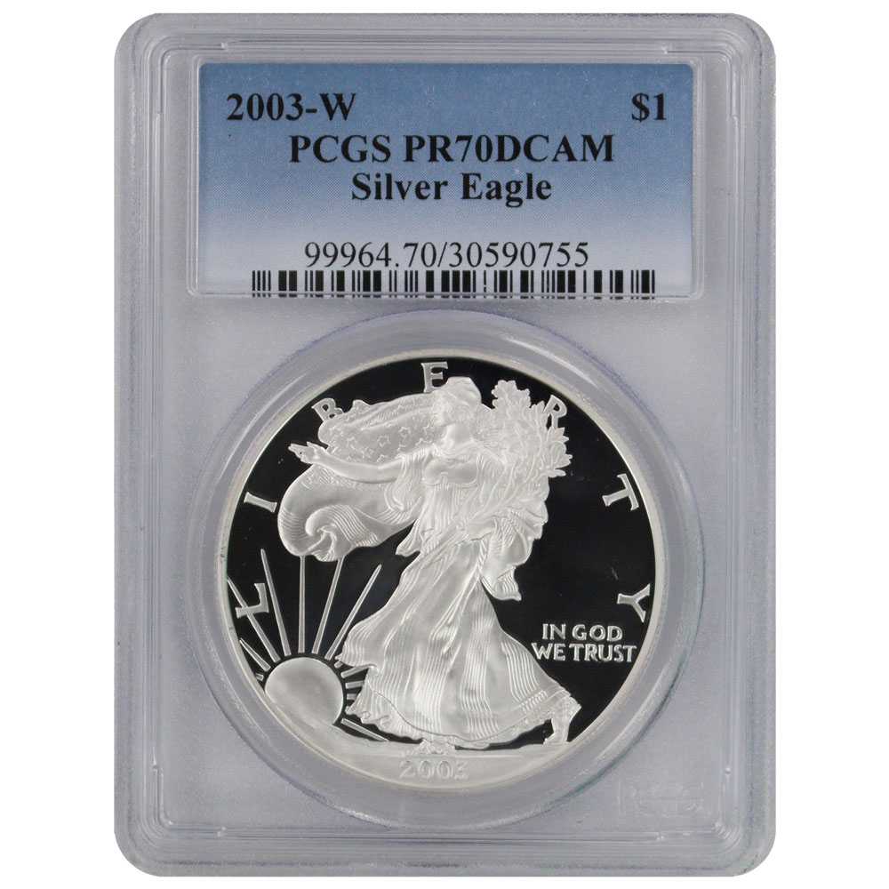 2003\u002DW\u0020PCGS\u0020PR\u002D70\u0020American\u0020Silver\u0020Eagle\u0020Proof\u0020Coin