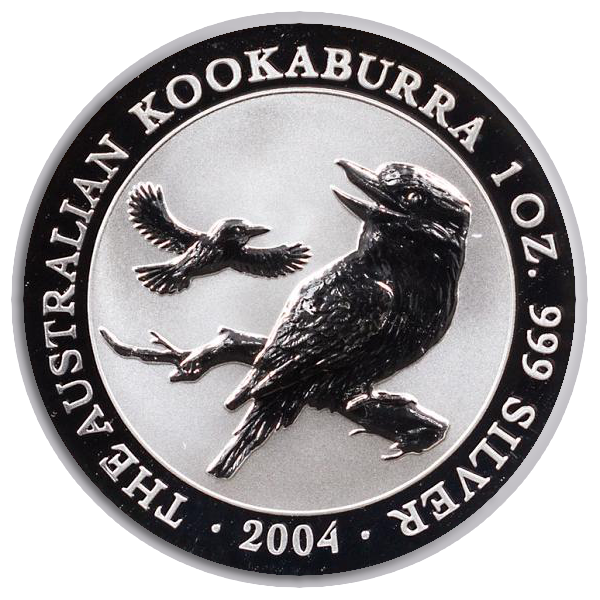 2004\u00201\u0020oz\u0020Australian\u0020Kookaburra\u0020Silver\u0020Coin