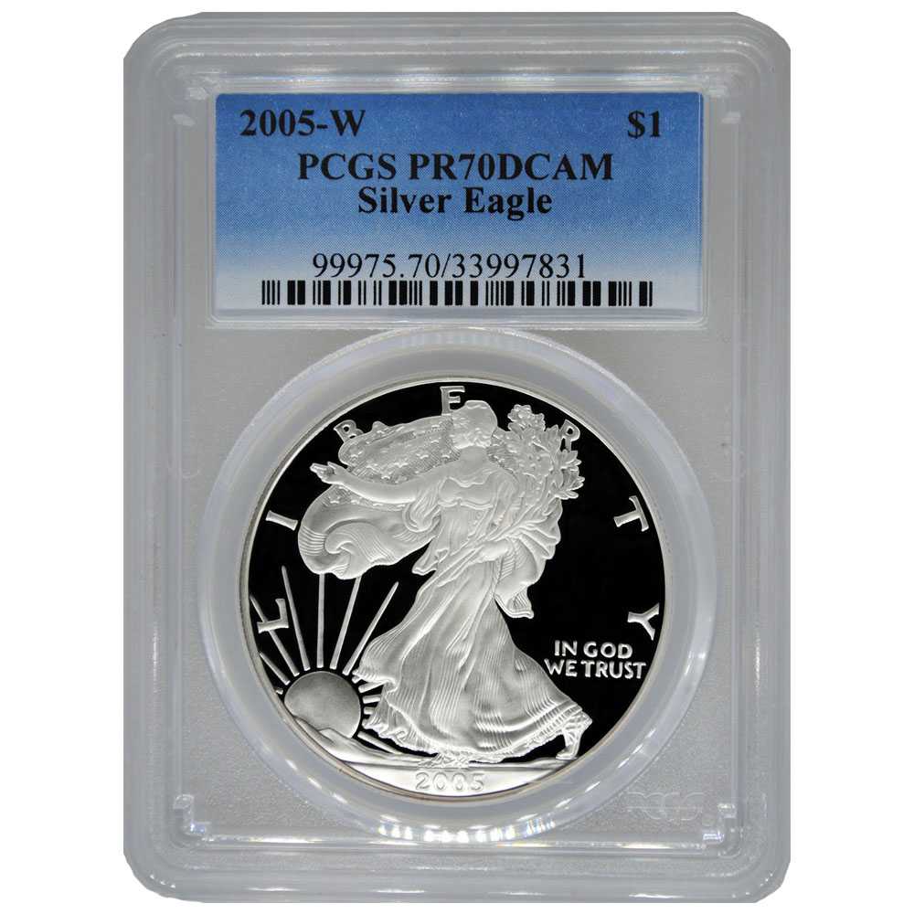 2005\u002DW\u0020PCGS\u0020PR\u002D70\u0020American\u0020Silver\u0020Eagle\u0020Proof\u0020Coin