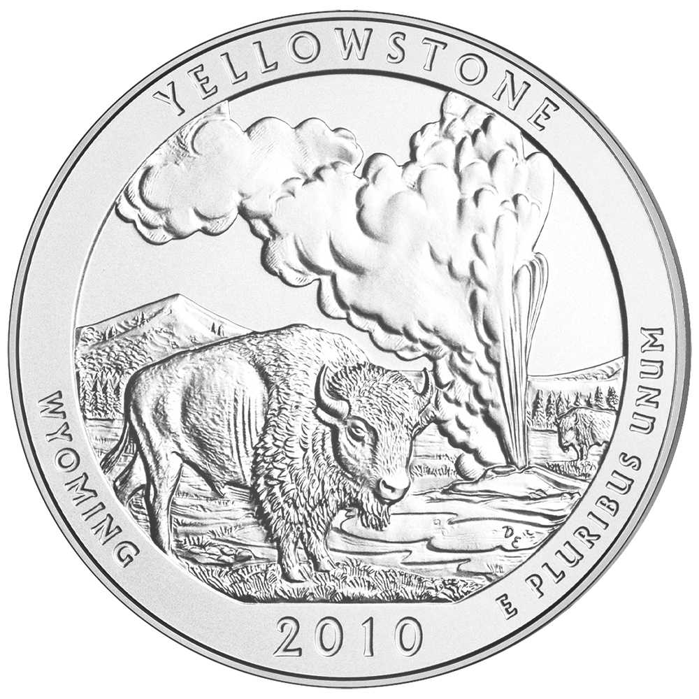 2010\u0020Yellowstone\u0020Park\u00205\u0020oz\u0020Burnished\u0020Silver\u0020Coin\u0020\u002D\u0020America\u0020The\u0020Beautiful